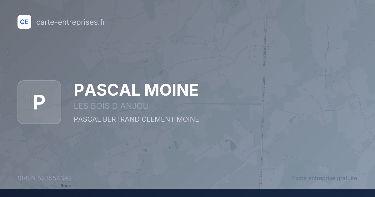 PASCAL MOINE — 523554392 — fiche entreprise