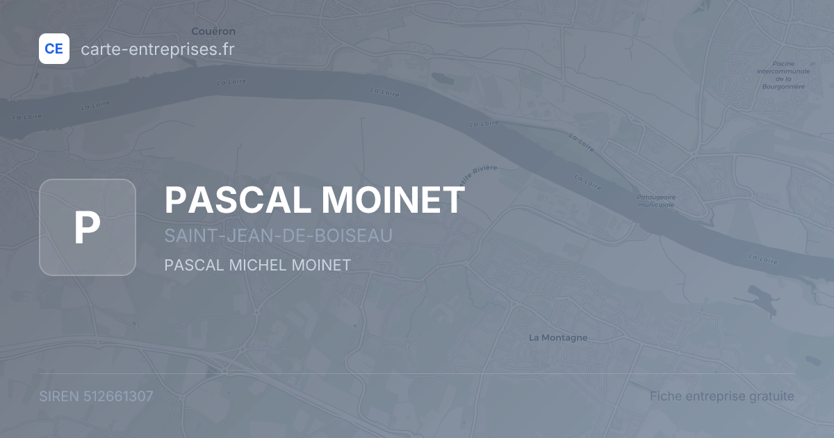 PASCAL MOINET — 512661307 — fiche entreprise