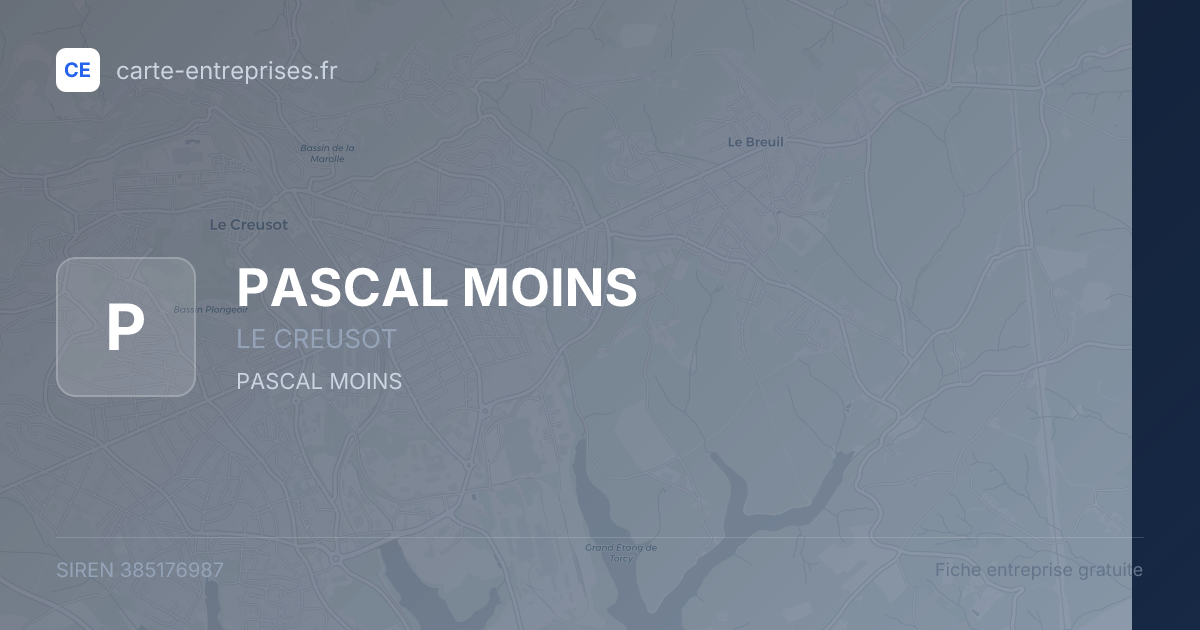 PASCAL MOINS — 385176987 — fiche entreprise