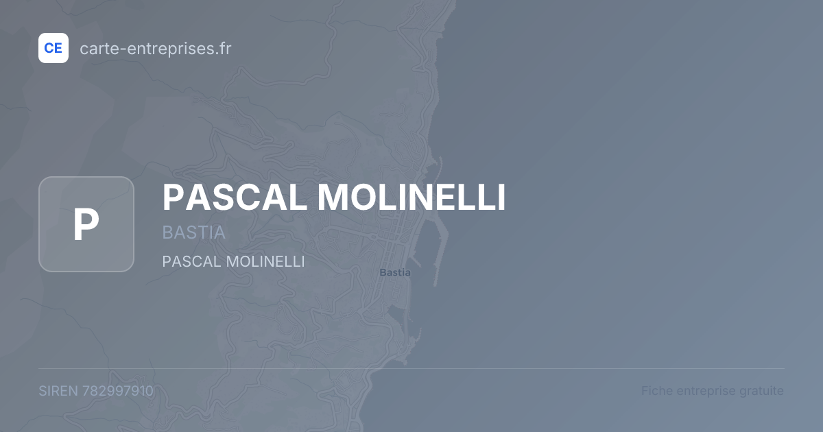 PASCAL MOLINELLI — 782997910 — fiche entreprise