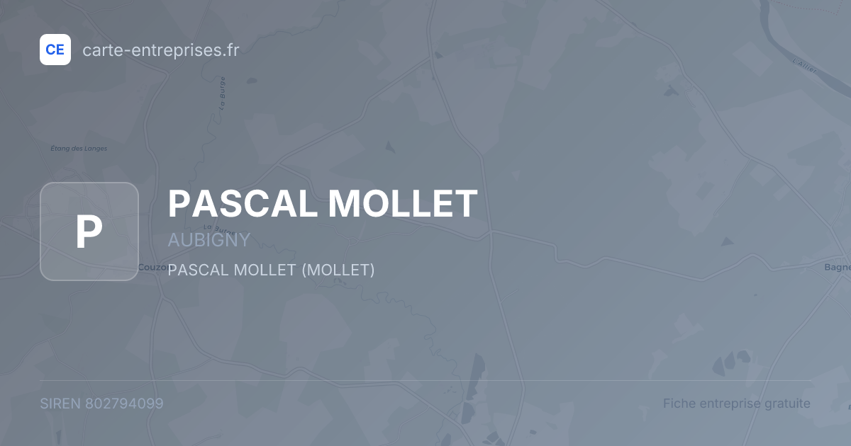 PASCAL MOLLET — 802794099 — fiche entreprise