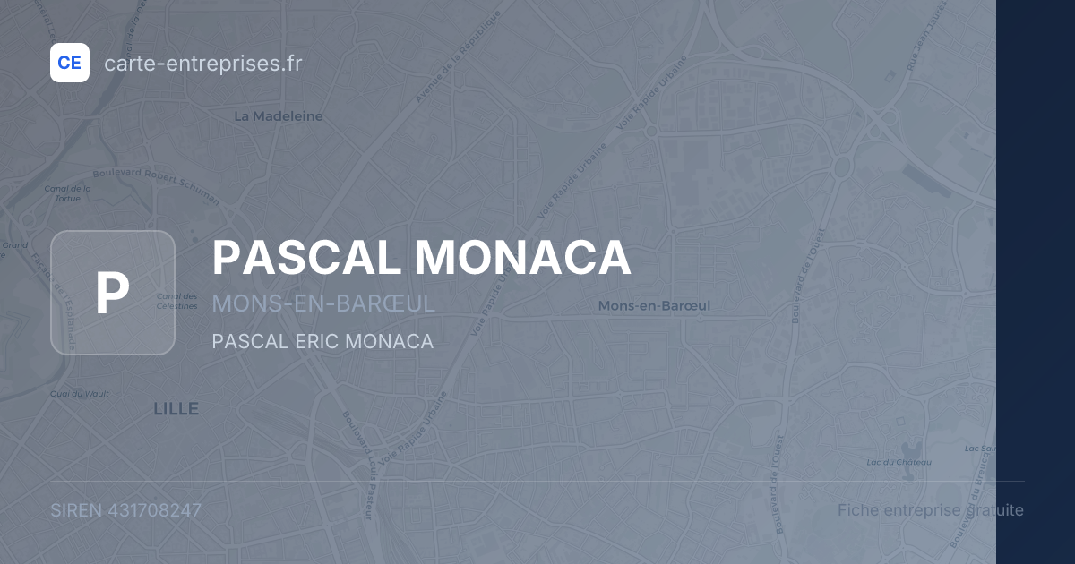 PASCAL MONACA — 431708247 — fiche entreprise