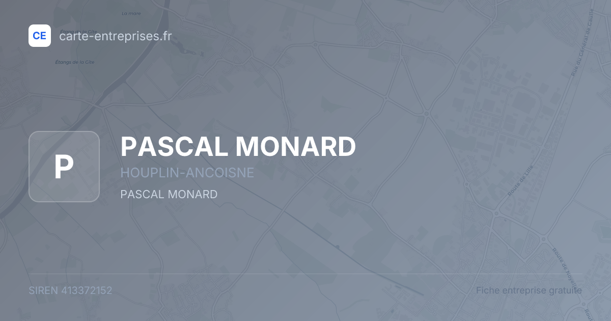 PASCAL MONARD — 413372152 — fiche entreprise