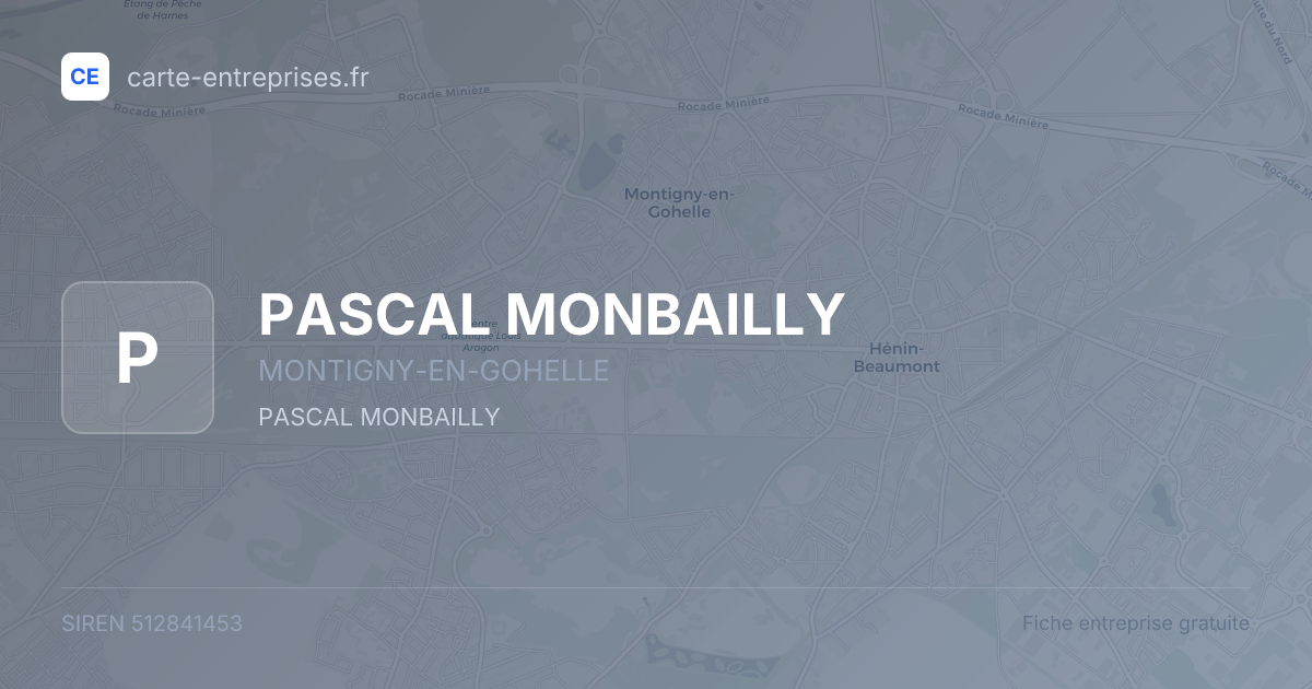 PASCAL MONBAILLY — 512841453 — fiche entreprise
