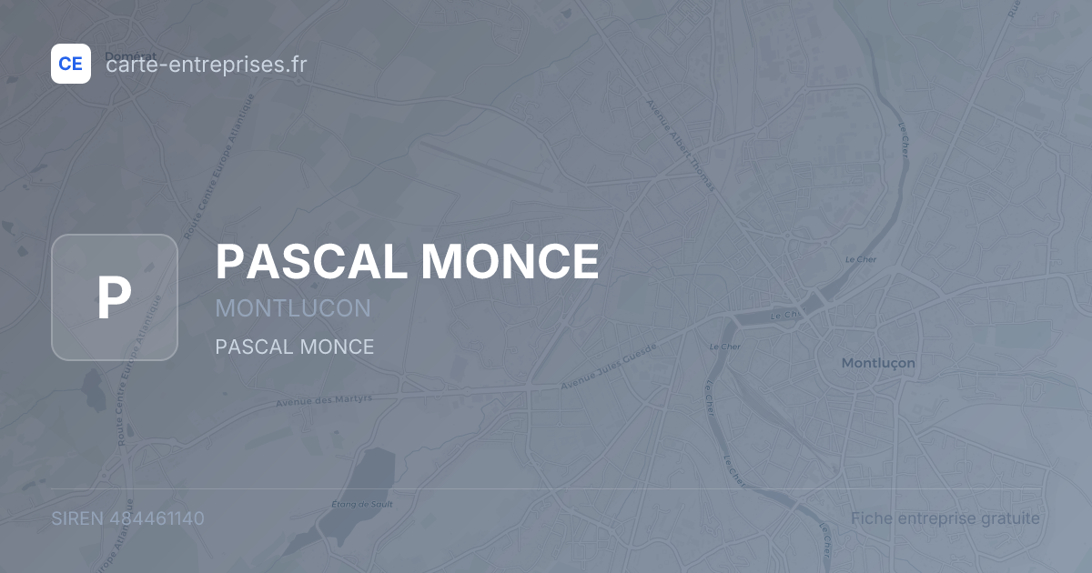 PASCAL MONCE — 484461140 — fiche entreprise