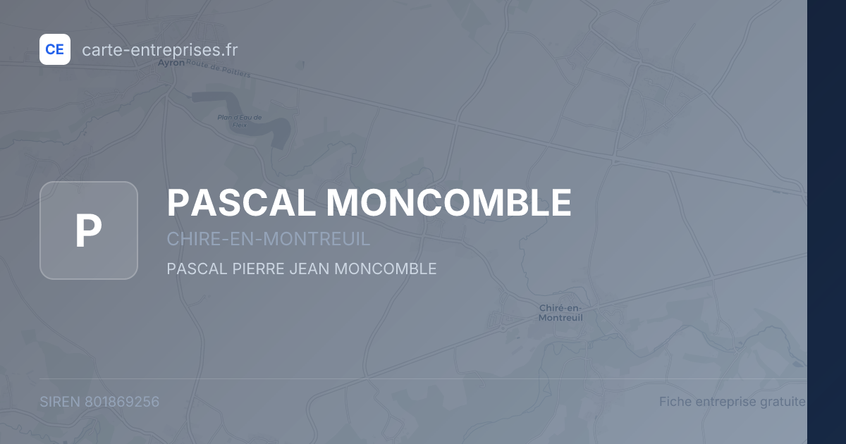 PASCAL MONCOMBLE — 801869256 — fiche entreprise