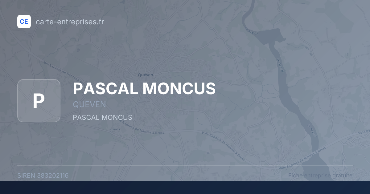 PASCAL MONCUS — 383202116 — fiche entreprise