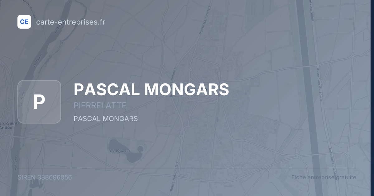 PASCAL MONGARS — 388696056 — fiche entreprise