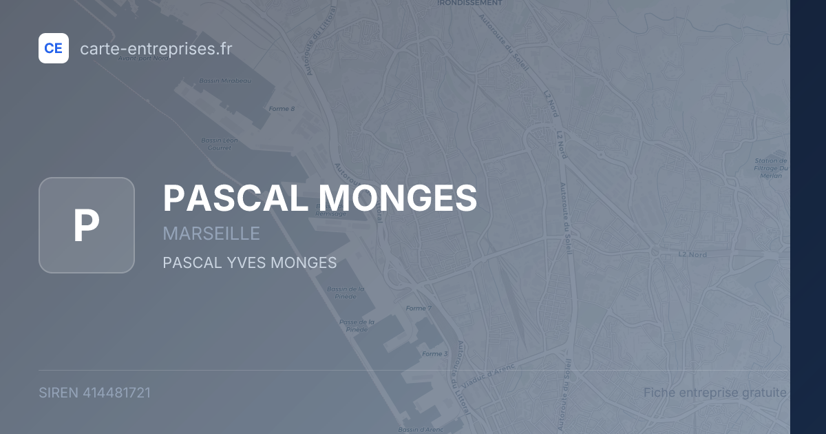 PASCAL MONGES — 414481721 — fiche entreprise