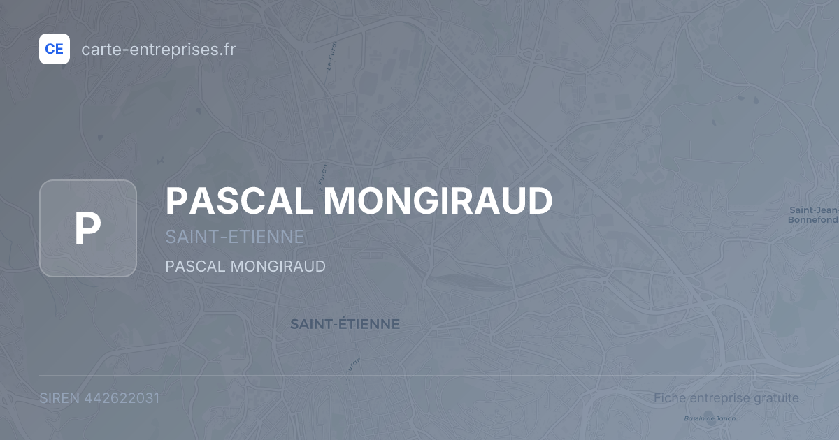 PASCAL MONGIRAUD — 442622031 — fiche entreprise