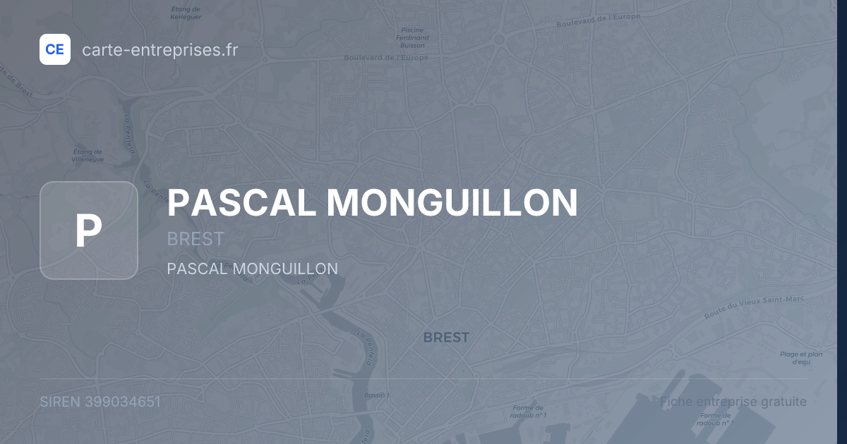 PASCAL MONGUILLON — 399034651 — fiche entreprise