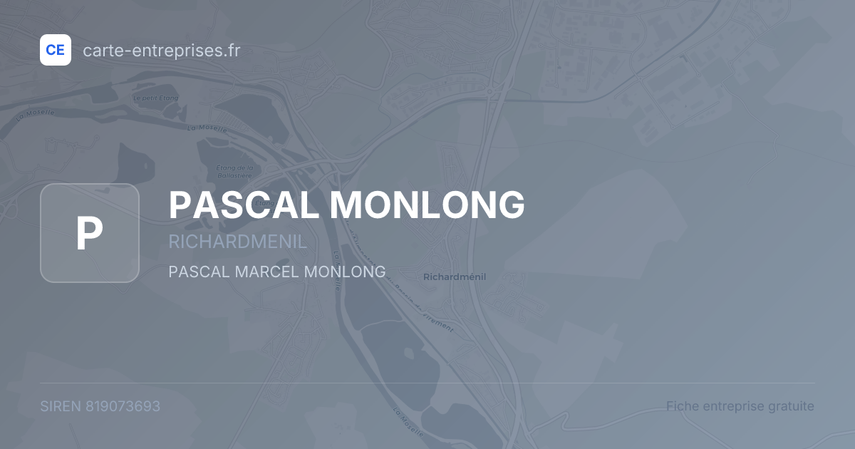 PASCAL MONLONG — 819073693 — fiche entreprise