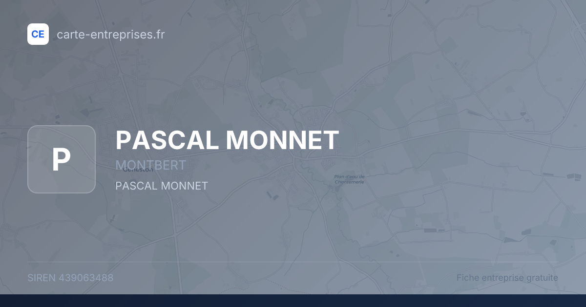 PASCAL MONNET — 439063488 — fiche entreprise