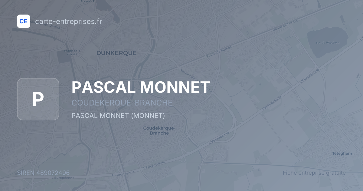 PASCAL MONNET — 489072496 — fiche entreprise