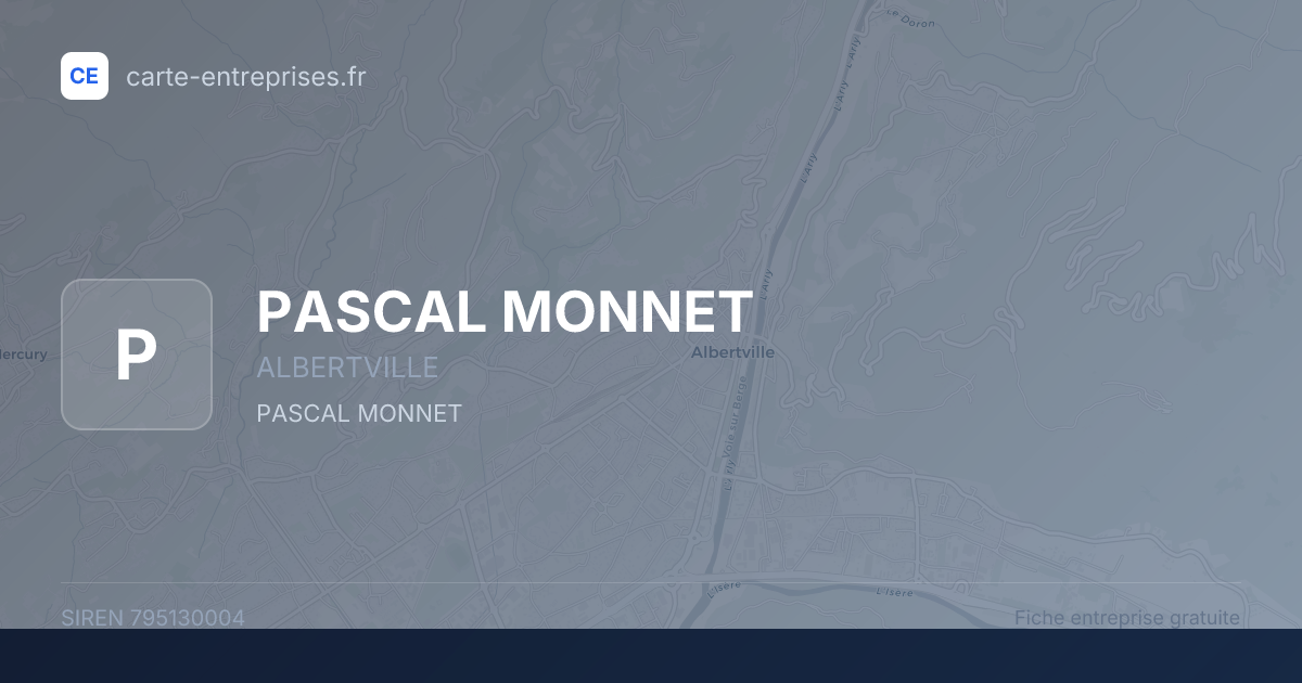PASCAL MONNET — 795130004 — fiche entreprise