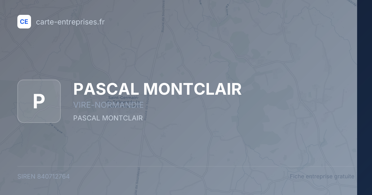 PASCAL MONTCLAIR — 840712764 — fiche entreprise