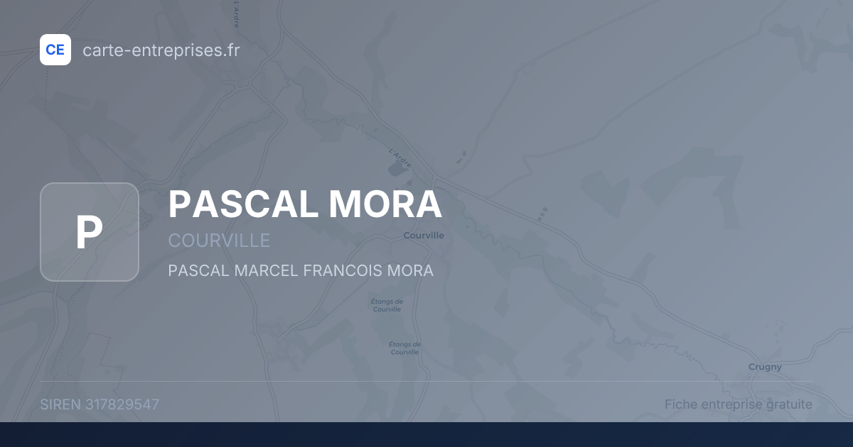 PASCAL MORA — 317829547 — fiche entreprise