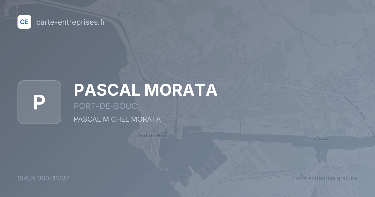 PASCAL MORATA — 380511337 — fiche entreprise