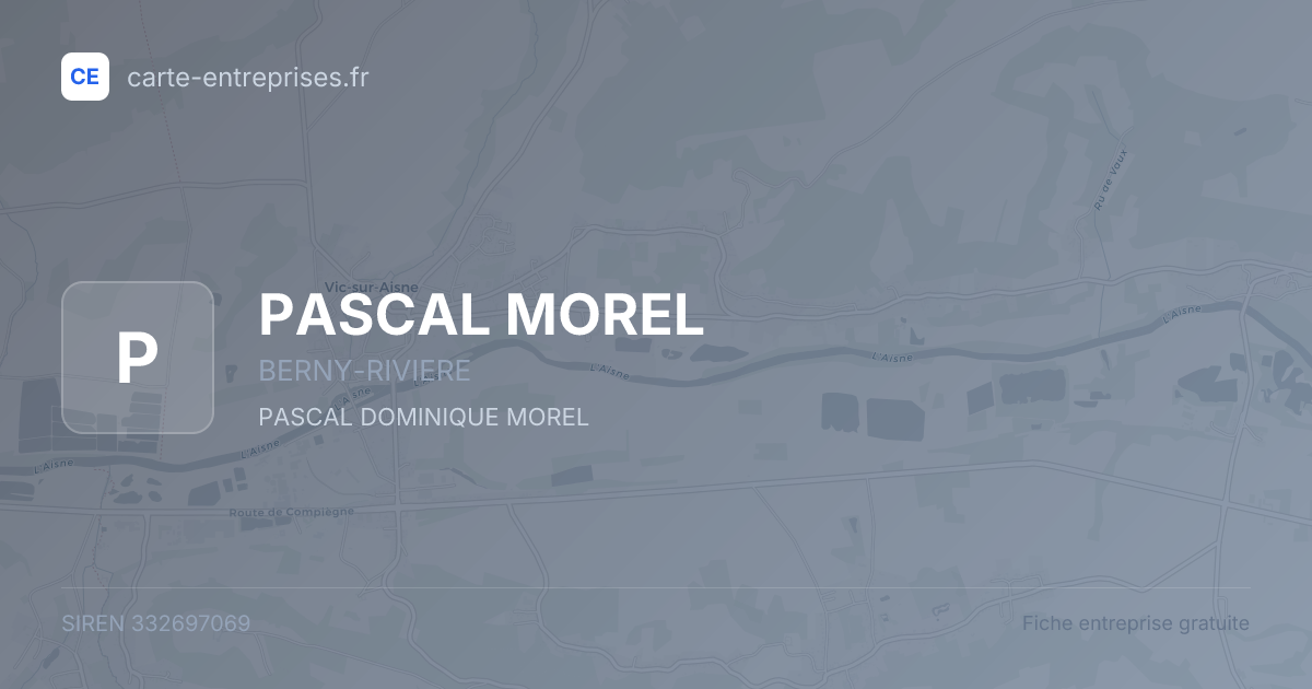 PASCAL MOREL — 332697069 — fiche entreprise