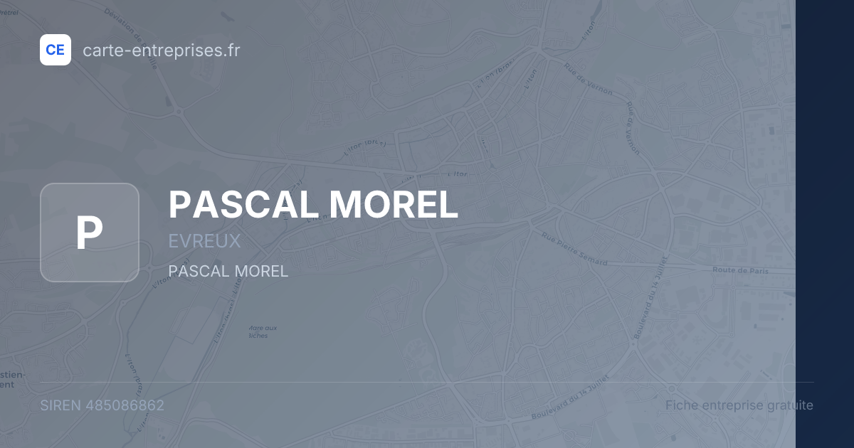PASCAL MOREL — 485086862 — fiche entreprise