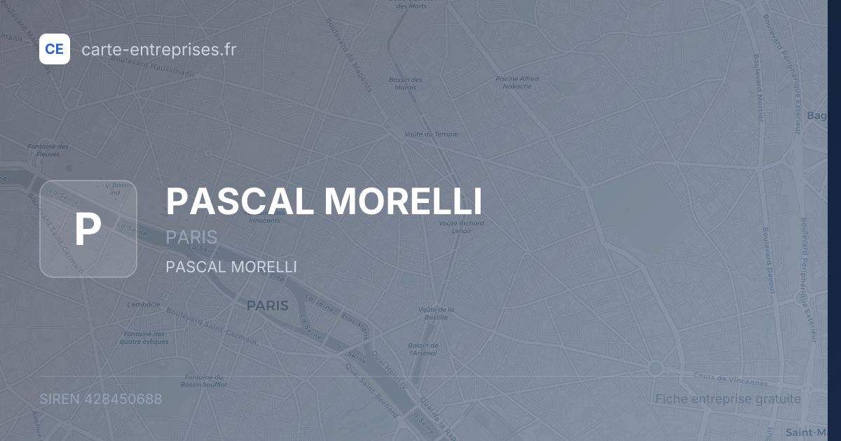 PASCAL MORELLI — 428450688 — fiche entreprise