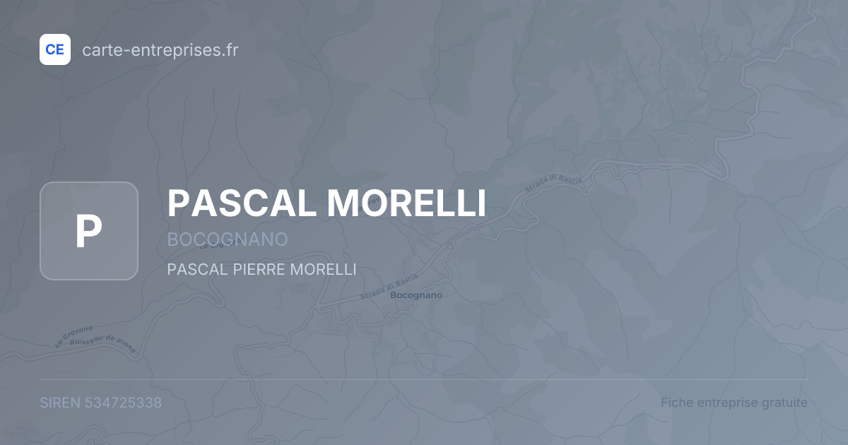 PASCAL MORELLI — 534725338 — fiche entreprise