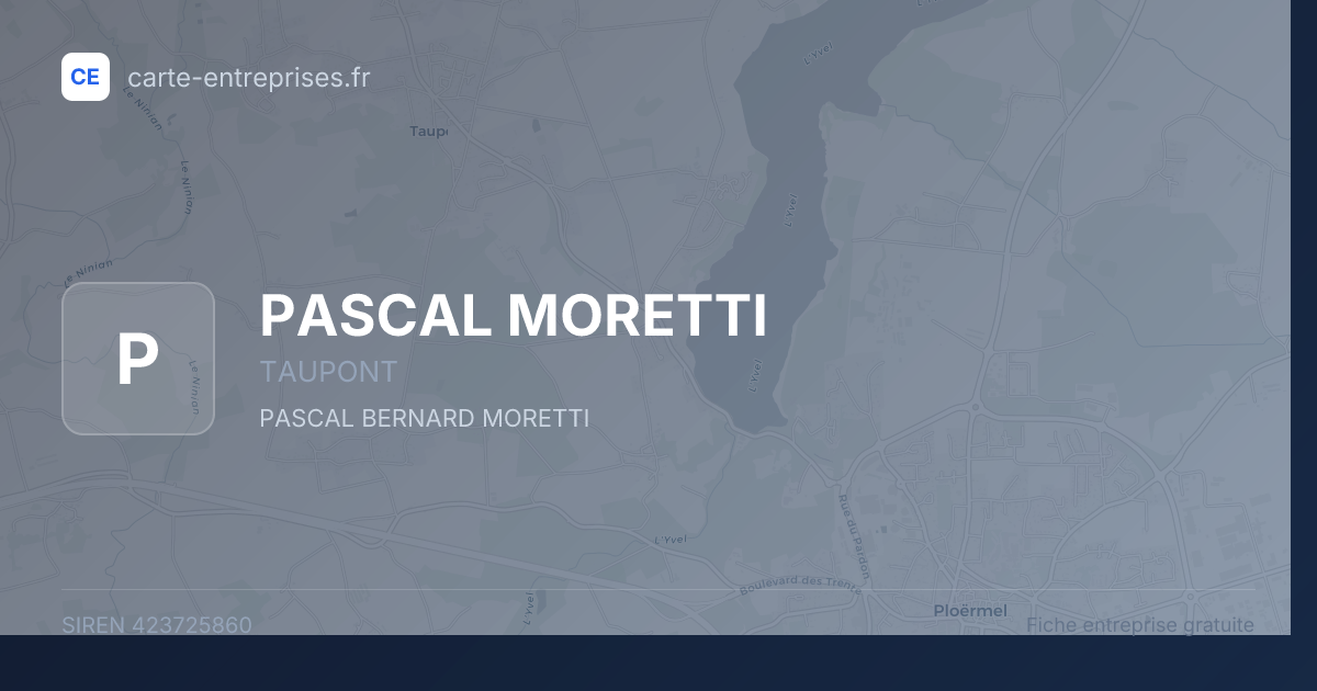 PASCAL MORETTI — 423725860 — fiche entreprise