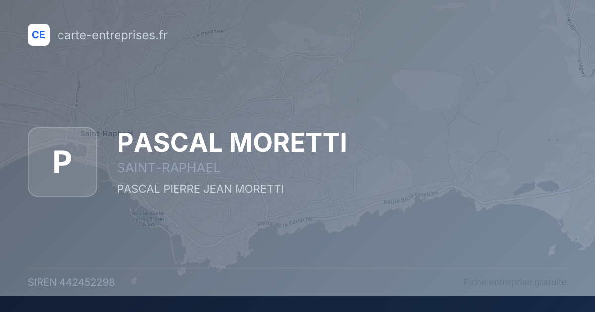 PASCAL MORETTI — 442452298 — fiche entreprise