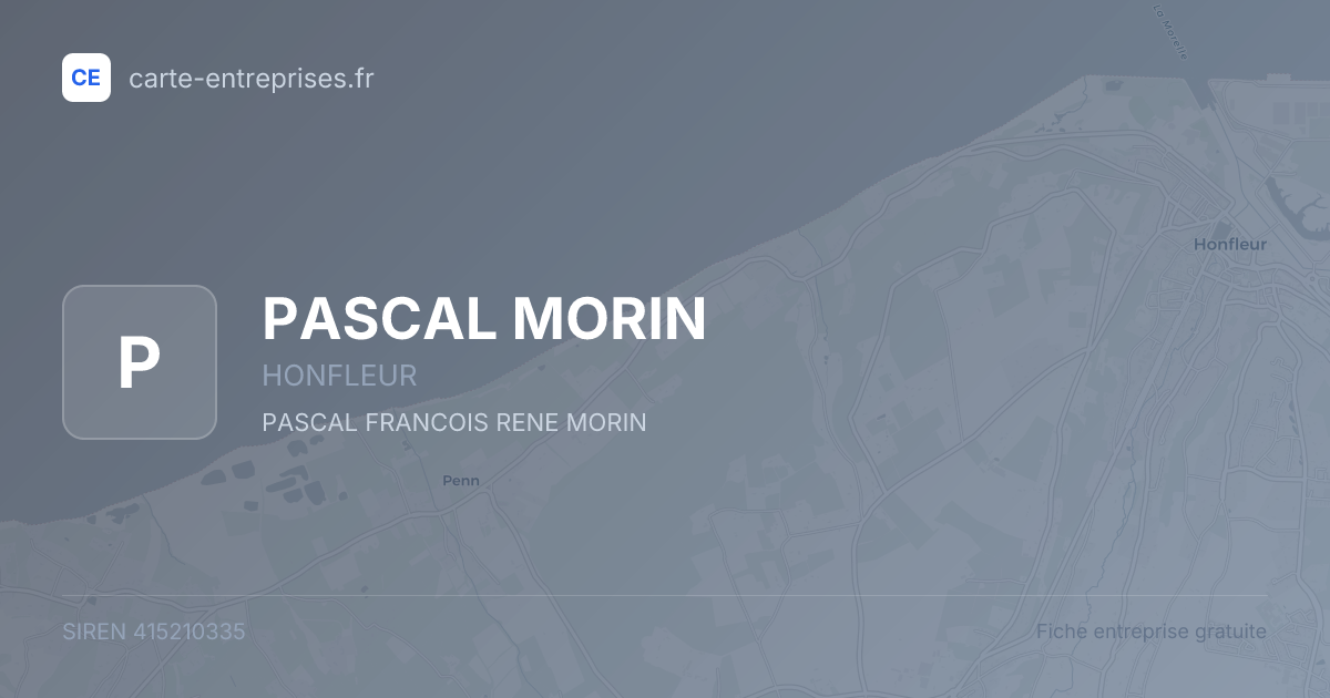 PASCAL MORIN — 415210335 — fiche entreprise
