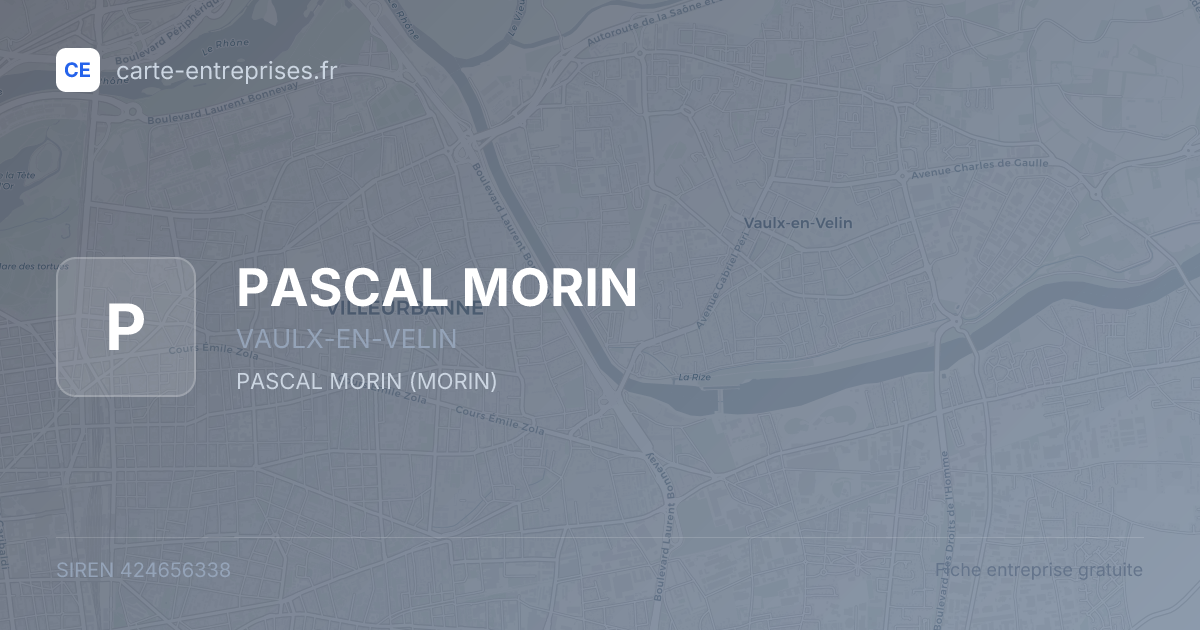 PASCAL MORIN — 424656338 — fiche entreprise