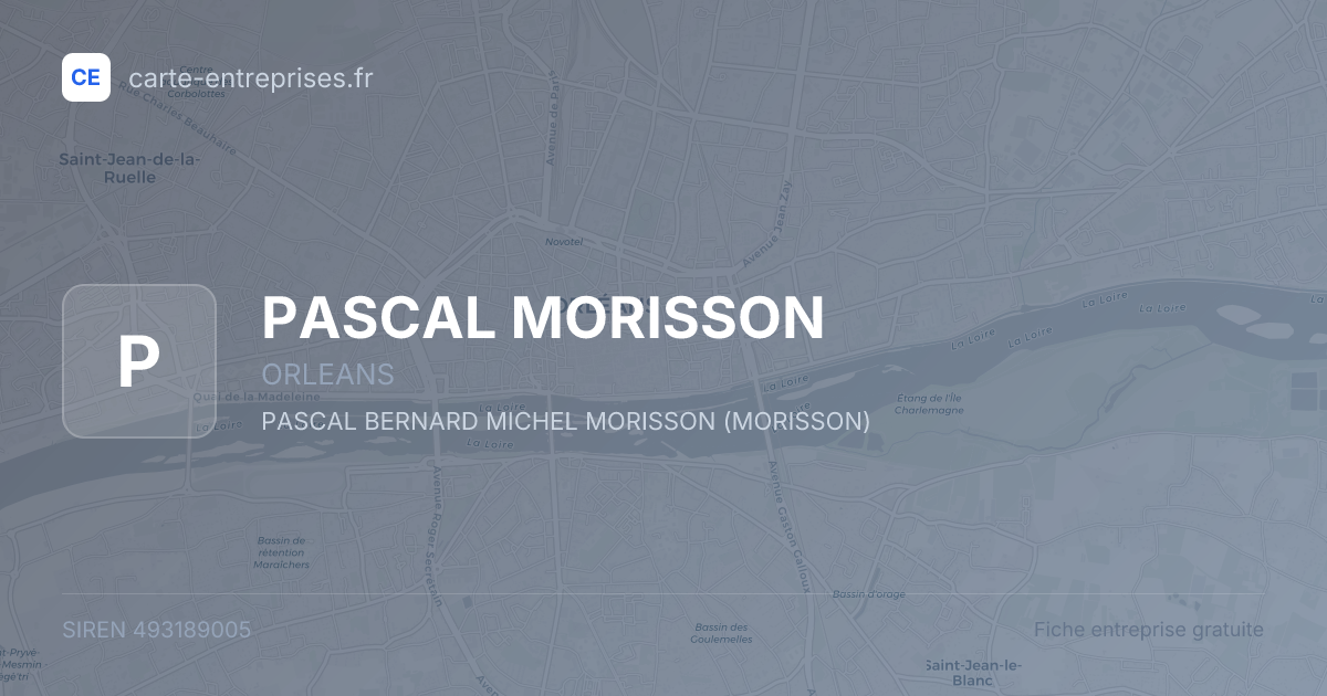 PASCAL MORISSON — 493189005 — fiche entreprise