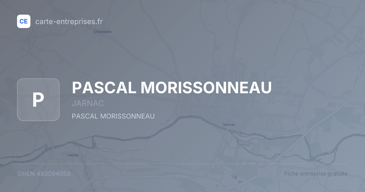 PASCAL MORISSONNEAU — 483094058 — fiche entreprise