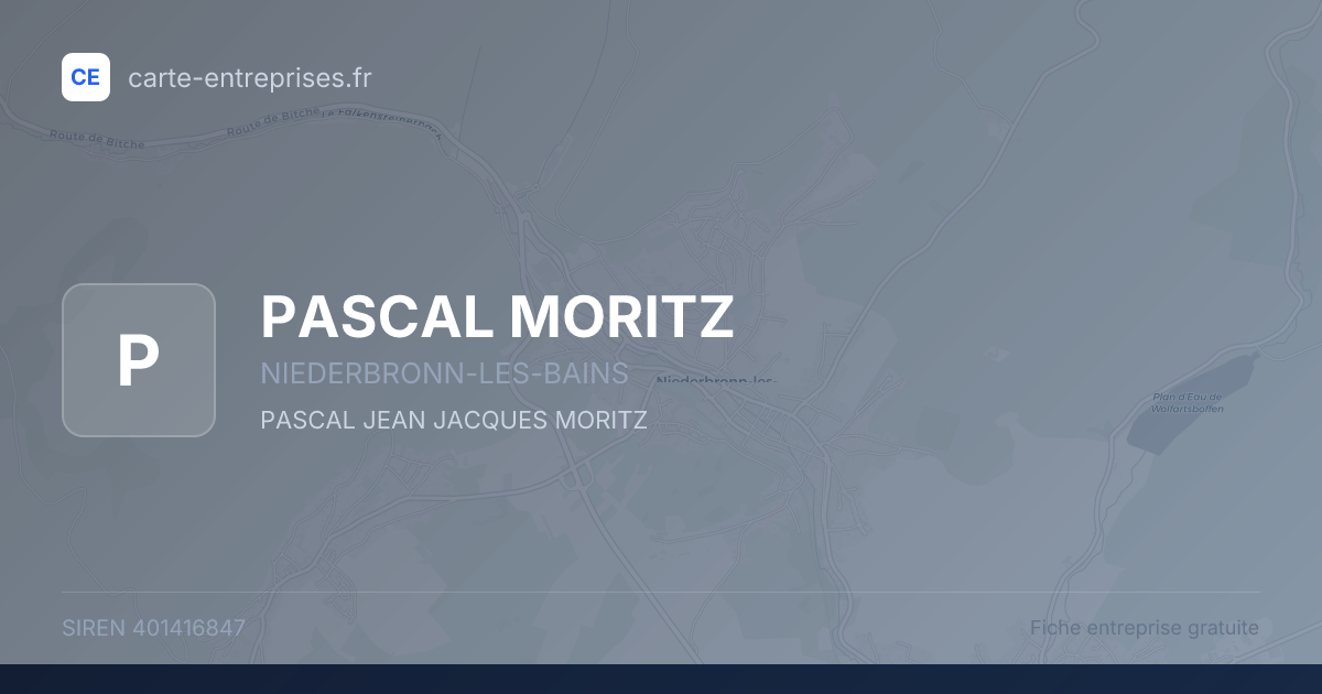 PASCAL MORITZ — 401416847 — fiche entreprise