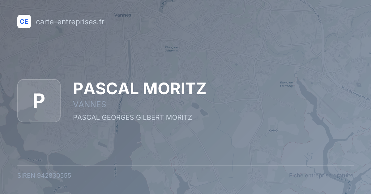 PASCAL MORITZ — 942830555 — fiche entreprise
