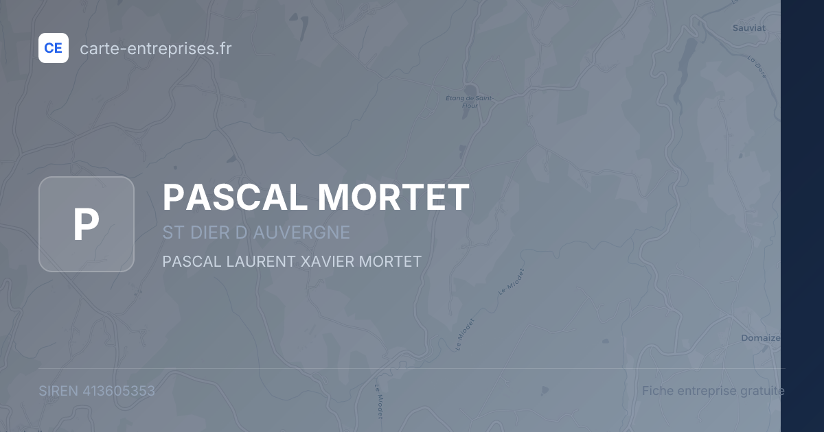 PASCAL MORTET — 413605353 — fiche entreprise