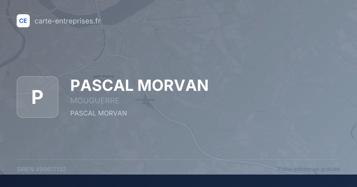 PASCAL MORVAN — 499617132 — fiche entreprise