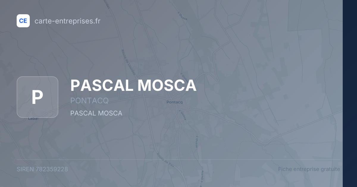 PASCAL MOSCA — 782359228 — fiche entreprise