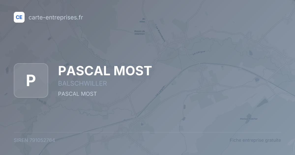 PASCAL MOST — 791052764 — fiche entreprise