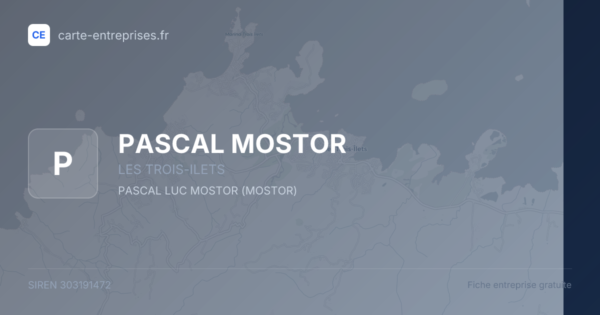 PASCAL MOSTOR — 303191472 — fiche entreprise