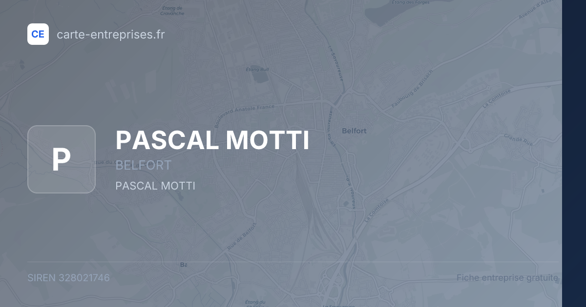 PASCAL MOTTI — 328021746 — fiche entreprise