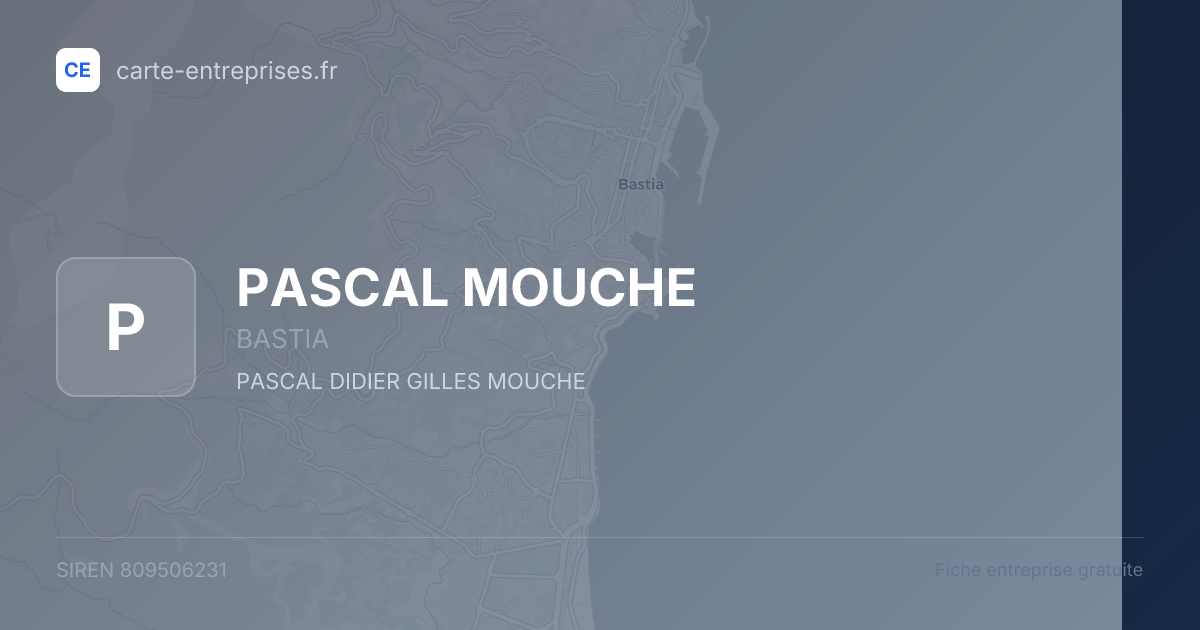 PASCAL MOUCHE — 809506231 — fiche entreprise