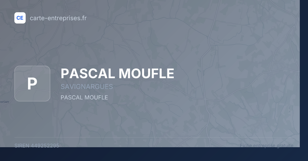 PASCAL MOUFLE — 449252295 — fiche entreprise