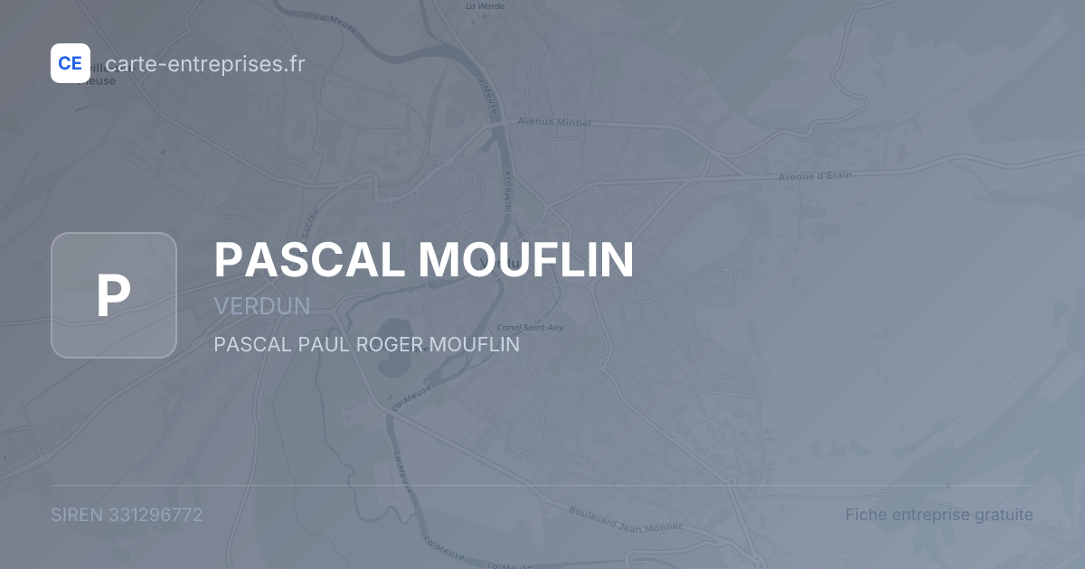PASCAL MOUFLIN — 331296772 — fiche entreprise