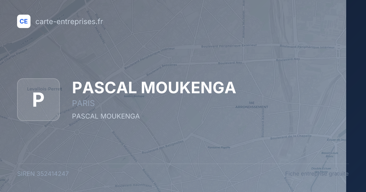 PASCAL MOUKENGA — 352414247 — fiche entreprise