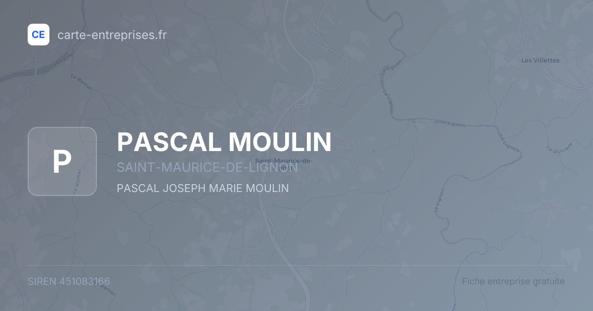 PASCAL MOULIN — 451083166 — fiche entreprise