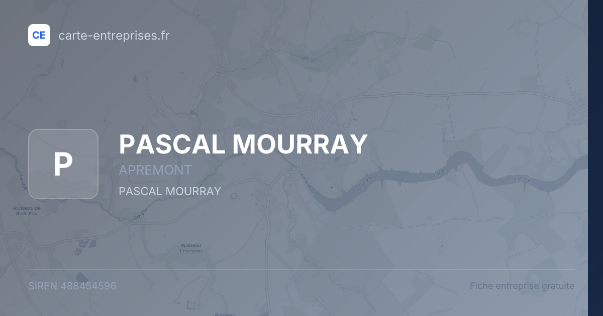 PASCAL MOURRAY — 488454596 — fiche entreprise