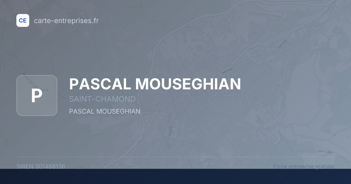 PASCAL MOUSEGHIAN — 301488136 — fiche entreprise