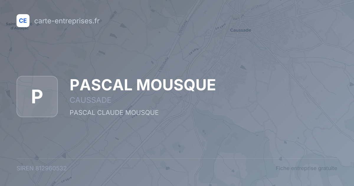 PASCAL MOUSQUE — 812960532 — fiche entreprise
