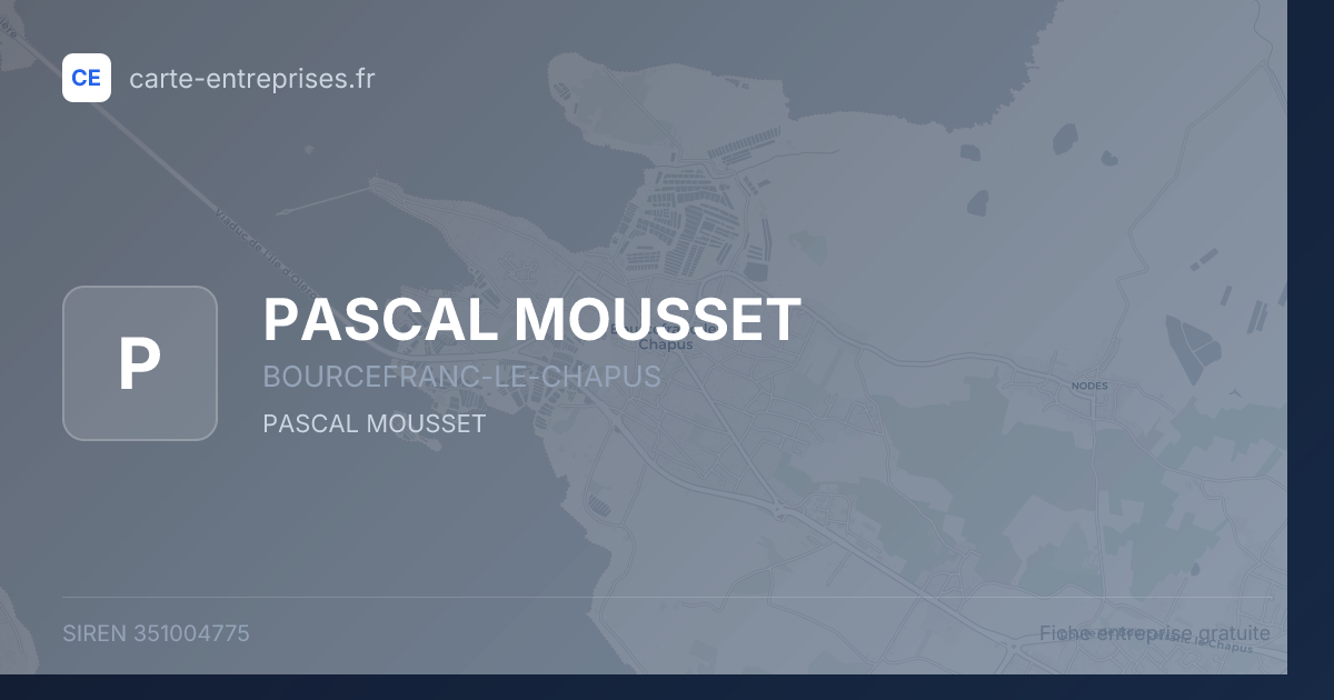 PASCAL MOUSSET — 351004775 — fiche entreprise
