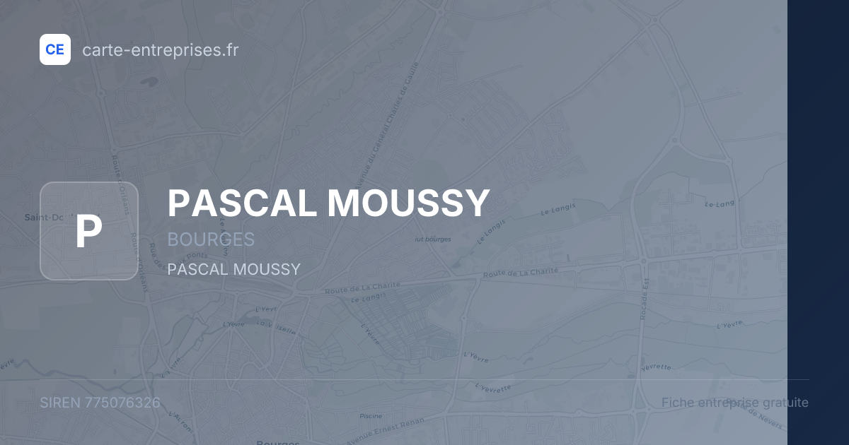 PASCAL MOUSSY — 775076326 — fiche entreprise